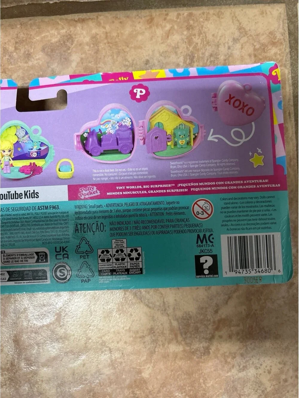 Polly Pocket Sweethearts Valentine Compact Playset NEW SEALED Mattel